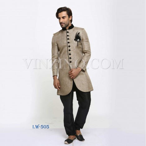 Attractive Beige Indo-Western Sherwani
